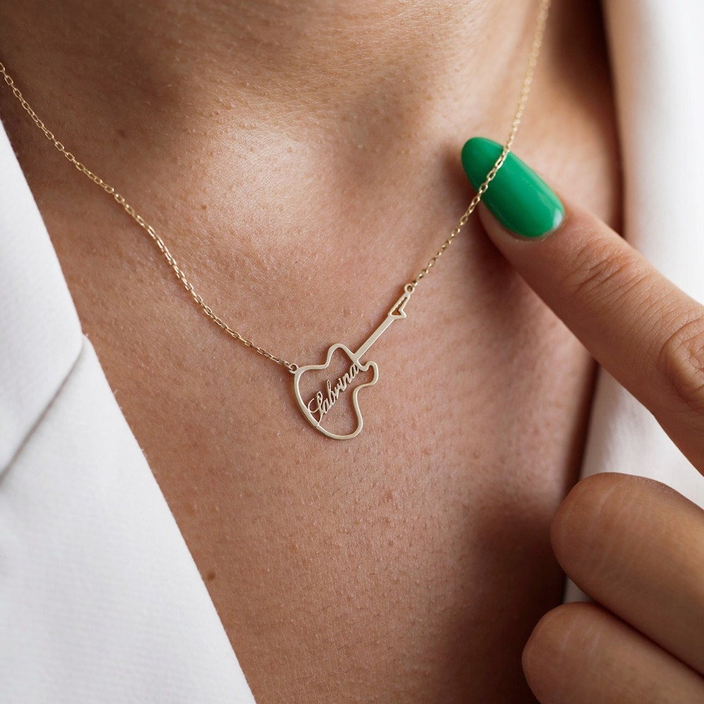 Kalung Nama Simbol Gitar yang  - Musical Instrument And Names ulasan dan harga