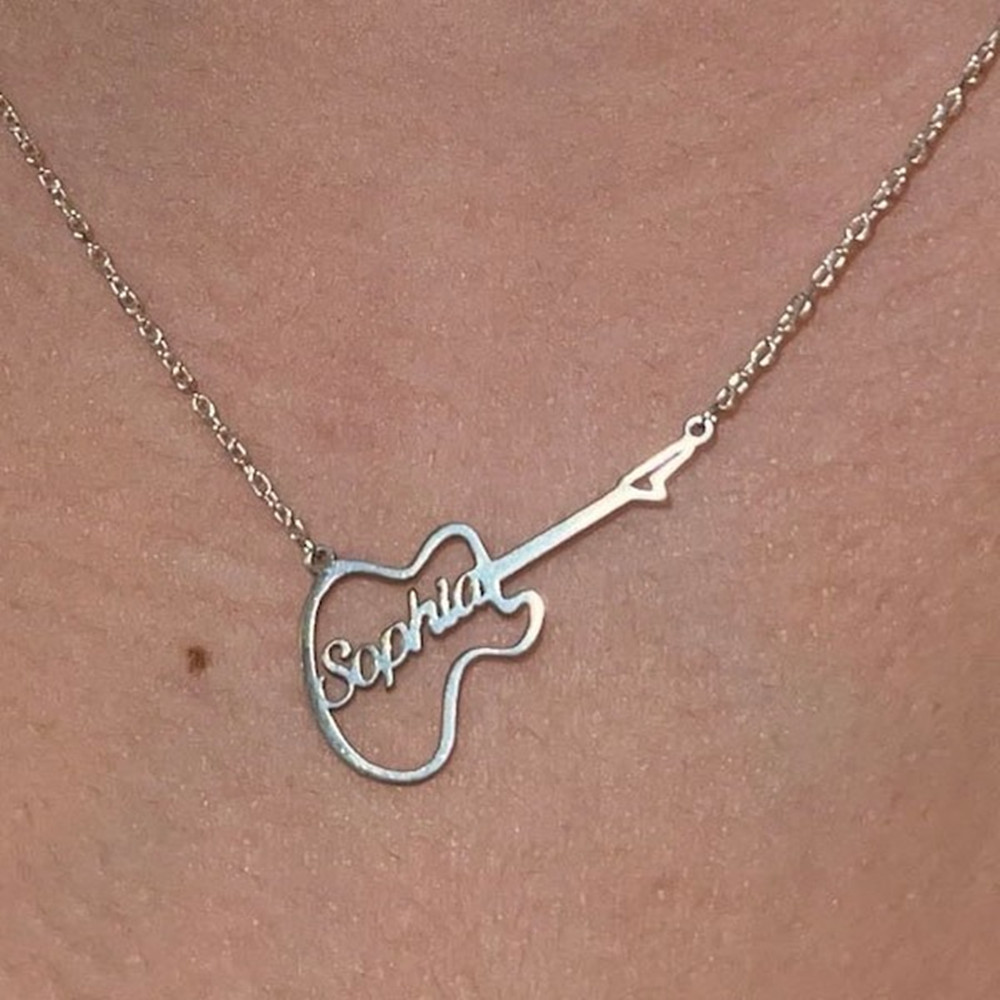 Kalung Nama Simbol Gitar yang  - Musical Instrument And Names ulasan dan harga