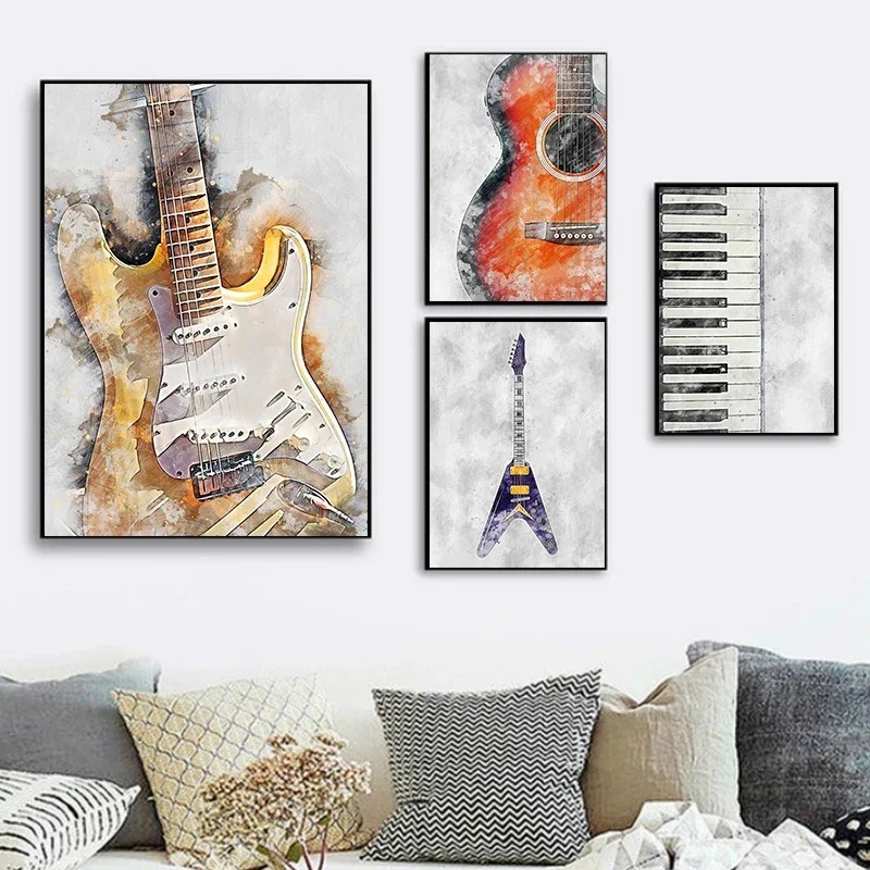 1 Buah Poster Seni Alat Musik  - Picture Of Musical Instrument ulasan dan harga