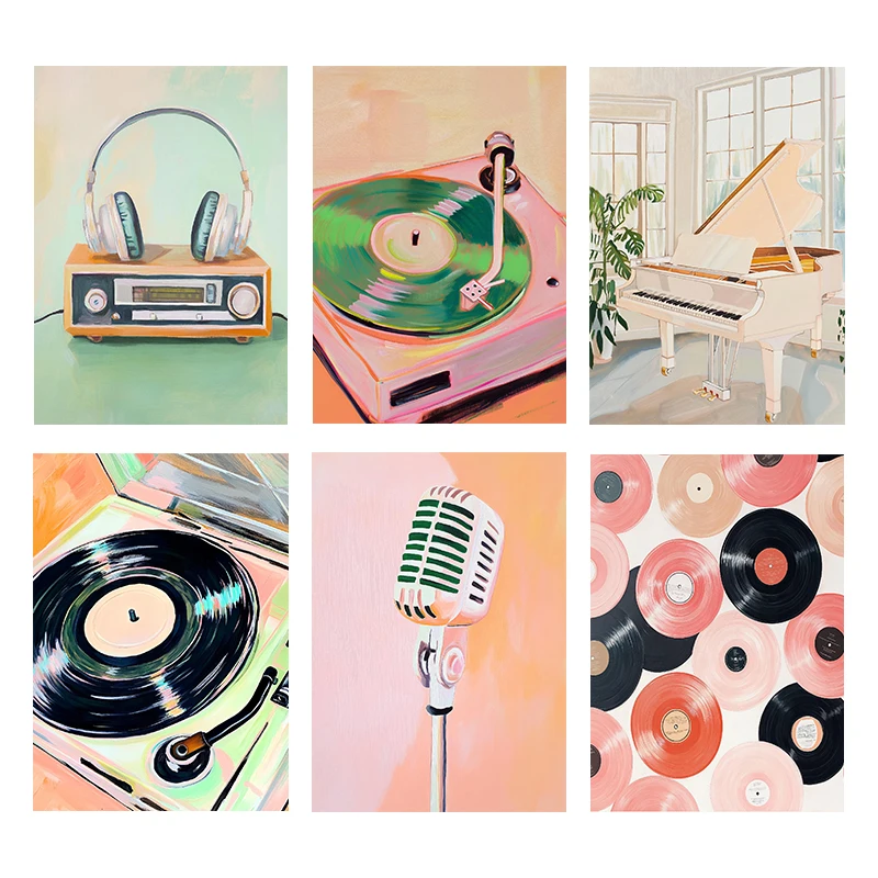 (Tanpa Bingkai) Poster Seni Mu - Picture Of Musical Instrument ulasan dan harga