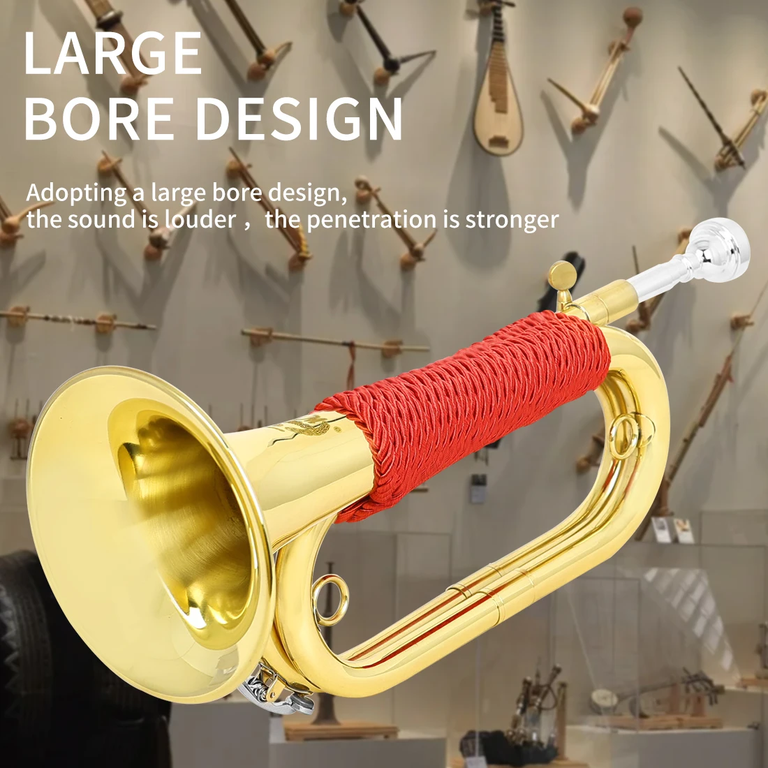 M MBAT Bugle, Flugelhorn Spany - Musical Instrument Bugle ulasan dan harga